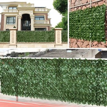 0.5x3M Rohelus Paneel Kunstlik leht Aias Tara Net Faux Ivy Viinapuu Lehed Rohelise Seina Terrass Aia Kaunistamiseks