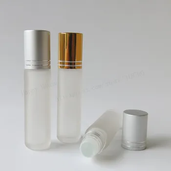20 x 10ml Tühi Kaasaskantav jäätunud selge klaas rulli sisse pudel 10cc roll-on parfüümi pudeli 1/3 oz Rull Kosmeetika Pakett