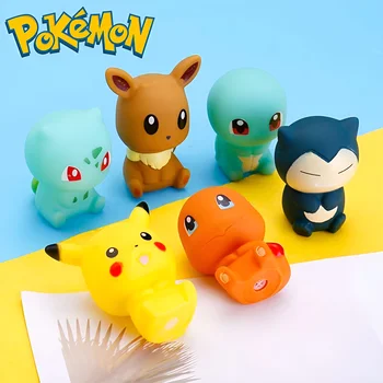 Anime Pokemon Pikachu Bulbasaur Charmander Squirtle Eevee Snorlax Cartoon Arvandmed Vokaal Vanni Mänguasi Lastele, Beebi Vannituba Mänguasjad