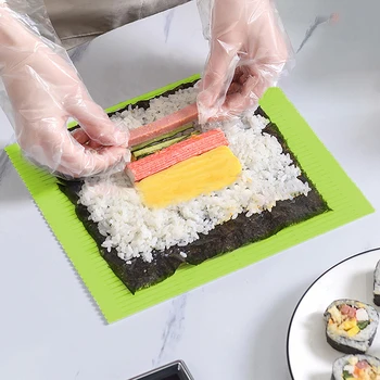 DIY Silikoon Sushi Rull Kardin Sushi Rulli Matt Pestav Korduvkasutatavad Sushi Rulli Hallituse Matt DIY Toidu Rulli Riis Rull Masin Kook