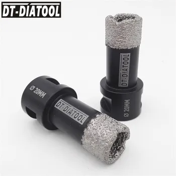 DT-DIATOOL 2tk M14 Dia 20mm Kuiv Tolmuimeja Brazed Diamond Drill Core Bitti Keraamiliste Plaatide Auk Nägi, Graniit, Marmor, Kivi Puurimine Bitti