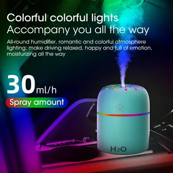 Kaasaskantav Õhu Niisutaja 300ml Ultraheli Aroma eeterlik Õli Hajuti USB Lahe Udu Tegija Puhastaja Aroomiteraapia Autoga Koju