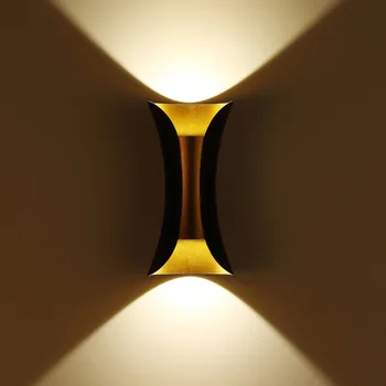 Kuldne seinavalgusti Led Veekindel Kahekordne Pea IP65 Alumiinium 10W LED MAISITÕLVIK Veranda Uks Kerge Siseruumides Väljas Kaunistamiseks Sconce Magamistuba