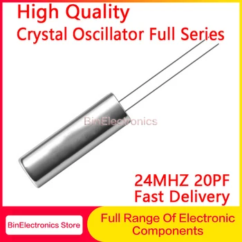 10TK/Palju 2Pin 3080 Passiivne Ostsillaator Quartz Crystal DIP-2 24MHZ 20PF 20PPM Silindri Kvarts Resonaatori Kella ja Mikroarvuti