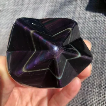 1pcNatural Värvilised obsidian kvarts tervendav kivid, crystal isend Kivid kodu kaunistamiseks suur satellite star