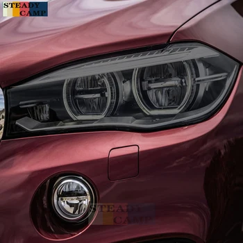 2 Tk Auto Esitulede kaitsekile Suitsutatud, Must Tint Wrap Vinüül Läbipaistev TPU Kleebis BMW X6 F16 M F86 2015-2019 M50d