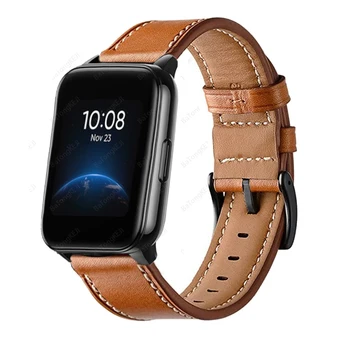 22mm Ehtne Nahk Vaata Bänd Realme Vaadata 2/2 Pro Smart Watch Käevõrud Asendamine Turvavöö Realme Watch S/S Pro Rihm