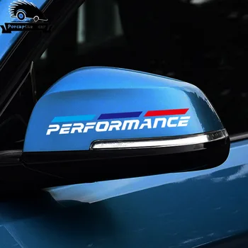 2tk M Power Tulemuslikkuse auto rearview mirror kleebis BMW 1 3 4 5 7 Seeria GT X1 X3 X4 X5 X6 F15 F16 F18 F10 F25 F30 F31 F34