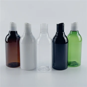 300ML X 20 Must Pruun Valge Roheline Selge Tühi Plastik Pudel Šampooni Plastikust Plaadi Ülemisele kaanele 10oz PET eeterlik Õli Konteiner