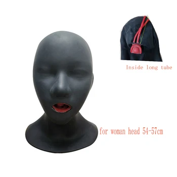 3D Lateks Hood koos 15CM Pikk Nina Toru Punane Hammaste Gag Kummist Mask Avatud Silma Naistele ja Meestele