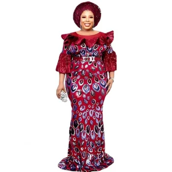 Aafrika Kleit Naistele Elegantne Glitter Luxury Hip-Wrap Bodycon Pulmapidu Õhtukleidid Sünnipäev Öö Kuulsus Varustus