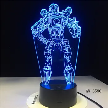 Apex Legende Wraith Joonis 3D LED Night Light Battle Royale Magamistuba Decor Light Lapsed Sõbra Sünnipäeva Kingitus Tabel Lamp AW-3580