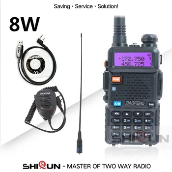 Baofeng Raadio 8W UV-5R Walkie Talkie 10 km UHF-VHF UV-5R Raadiod Tri-Power Bänd Kõrge Keskmine Madal UV5R Boafeng UV-9R UV-82 UV-5R 9R