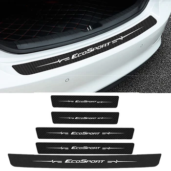 Carbon Fiber Auto Ukse, Künnise, Kleebised Teenetemärgi Ford Ecosport Logo Anit Kick Film Pakiruumi Läve, Valvur Kaitsva Kleebised