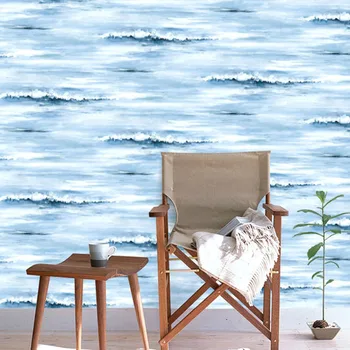 Dekoratiivne Tapeedi Kodu Kaunistamiseks Sinine Ookean Suur Merevee Pihusti Seina Raamatu Kujunduse Lastele Poiste Magamistuba Papier Peint