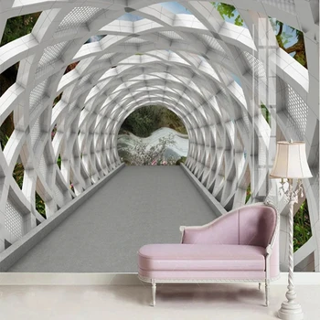 Kaasaegne Loominguline Võltsitud Tunnel Ruumi 3D Solid Geometry Foto Seinamaaling Tapeet, elutoas TV Taust Seina Home Decor Kohandatud Suurus