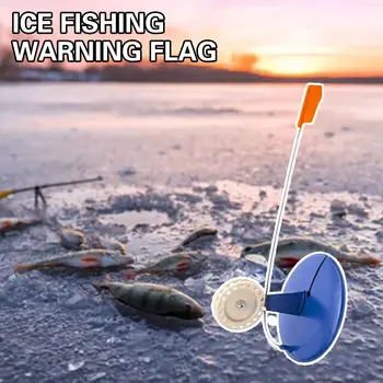 Kaasaskantav Winter Ice Fishing Rod Otsa Üles Lipu Sm Hoiatus Indikaator Karpkala Tarvikud Lipp Väljas Seadmed Masti Kala D9Z0