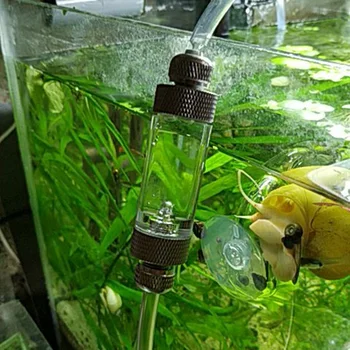 Kahekordne Pea Akvaariumi CO2 Mull Counter Alumiinium Non-return CO2 Regulaatori ja Süsinikdioksiidi Mõõtmise Seade