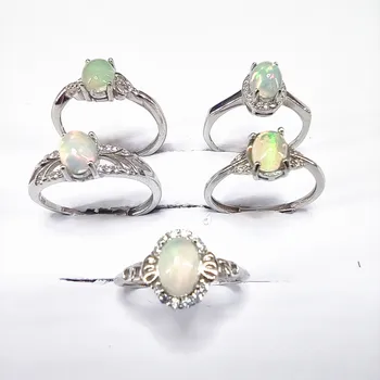 KJJEAXCMY Boutique Ehted on 925 Sterling Hõbe Looduslik Opaal Micro Diamond Inkrusteeritud Naiste Tüdrukud Ringi