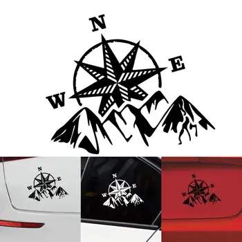 Kompass Navigeeri Mountain Auto Kleebised Keha Küljel Uks Kleebiseid Teenetemärgi Vinüül isekleepuv Kleebis D-1372