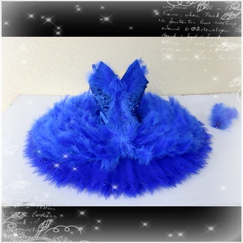 Kõrge kvaliteediga Professionaalset ballet tutu sinine lind muutus sulg pannkook tutu konkurentsi Kostüüm tüdruk uinuv kaunitar