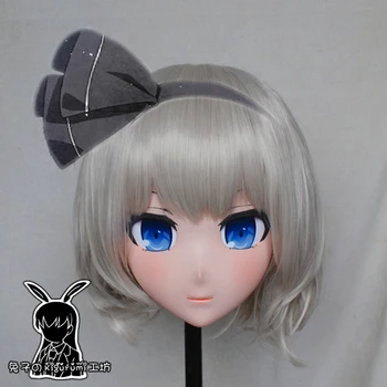 (Küülik 13) Vaik Crossdress Ilus Tüdruk Pea Lolita Doll Mask Koomiks Anime Youmu Konpaku Cosplay Kigurumi Mask Crossdresser