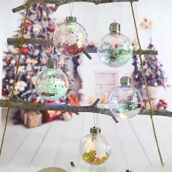 LED Pirnid Purunemiskindlast Xmas Tree Ripats Jõulud pilkupüüdev Puu Ripats Täiteaineid