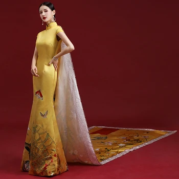 luksus kuninganna vintage kuldne merineitsi kleit pikk cape profileerimine Renaissance kleit royal queen cosplay võib toll sizel