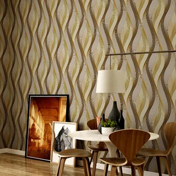 Metallik kuld texture wallpaper rulli geomeetriline triibumuster moodne vinyl wallpaper for elutuba