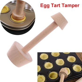 Muna Hapukas-Tamper Eggtart Hallituse Topelt Pool Puidust Saia Nupp DIY Küpsetamine Vahend DIY Küpsetamine Kook Köök Tööriistad Köök, Söögituba
