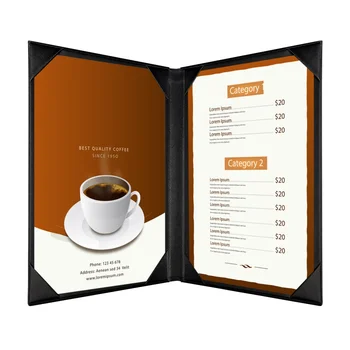 Nahast Menüü Hõlmab Omanikud 8,5 X 11 Tolli Menüü Raamatu omanik Kaaned,1,2,4,6 vaateid, mis on 8,5