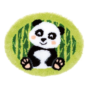 Panda Riivi Konks Vaipa Komplektid DIY Käsitöö Shaggy Heegeldamine Vaip Vaip Akrüül Lõng Trükitud Lõuendile Lihtne algaja