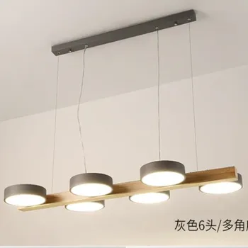 Põhjamaade kaasaegne minimalistlik täispuidust LED-söögituba ripats lamp tõste reguleeritav isikliku loova magamistuba, elutuba lamp