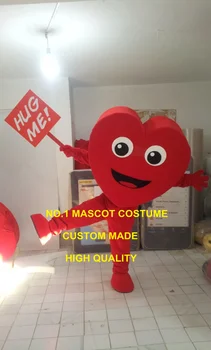 Uusim Kohandatud sõbrapäeva Ulakas Punane Süda Maskott Kostüüm ARMASTUSE Teema Anime Cosply Karneval Sünnipäeva Mascotte1973