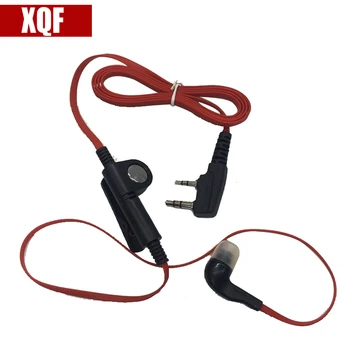 XQF Fashion Punane Värv kõrva stiilis peakomplekt kuular 2 pin K pistik baofeng kenwood puxing wouxun kahesuunaline raadio