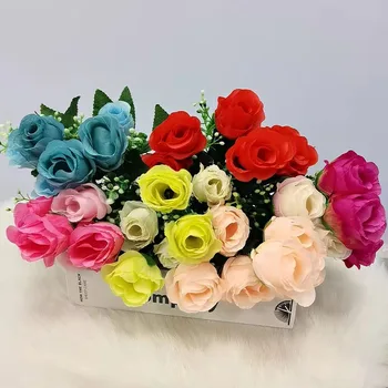 Ühe kaunistamiseks virsiku roosid. Baar/Office/Home/Partei/Pulm teenetemärgi. Roosi tehislilled ja siseruumides flower arrangement
